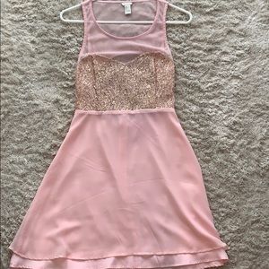 Light Pink Sequined Dress